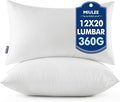 MIULEE 12x20 Throw Pillows Inserts 2 Pack, Decorative Pillows by MIULEE