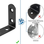 16 Pcs L Bracket Stainless Steel Corner Brace Sets, 90 Degree Right Angle - Image 3