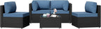 Patio Furniture Sets, 5 Piece Outdoor Sectional Sofas, Wicker Rattan Outdoor by Shintenchi%7CFurnitureMadeforRealLife