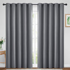 Yakamok Grey Room Darkening Curtains 70x84 inch Gray Grommet-Living Room | 2 by Yakamok
