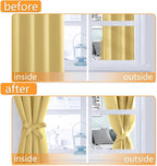 Room Darkening Curtains for Bedroom, 70 x 63 Inches, Light Yellow | Thermal - Image 4
