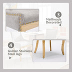Upholstered Dining Chairs Set of 2, Modern Fabric Side Chairs - Image 6