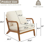 Karl home Mid-Century Modern Accent Chair, Living Room Chairs - Image 2