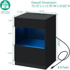 HOMMPA Open Shelf LED Nightstand - Image 2