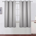 Light Grey Blackout Curtains 38 x 63 Inch Length/Set of 2 Curtain by Lemomo
