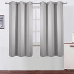 Light Grey Blackout Curtains/38 x 54 Inch/Set of Two Panels Grommet Living Room by Lemomo