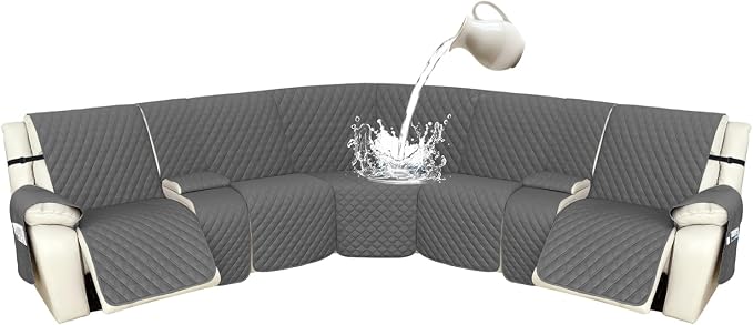 Arfntevss Recliner Sectional Couch Covers 1OO% Waterproof L Shape Sofa Cover by Arfntevss