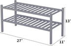ROMGUAR CRAFT 2 Tier Bamboo Shoe Rack - Image 3