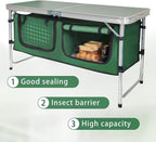 CampLand Outdoor Folding Table Aluminum Lightweight Height Adjustable - Image 5