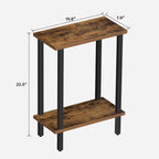 TUTOTAK Small Side Table, Narrow End Table, Skinny Sofa Table, Slim Nightstand - Image 3