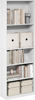 Furinno Jaya Book Shelf, 5-Tier Tall Book Shelf, Bookcase by Furinno-FitsYourSpaceFitsYourBudget