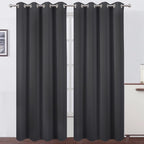 Blackout Curtains 52 x 108 inch/Dark Grey Curtains Set of 2 Panels/Thermal by Lemomo