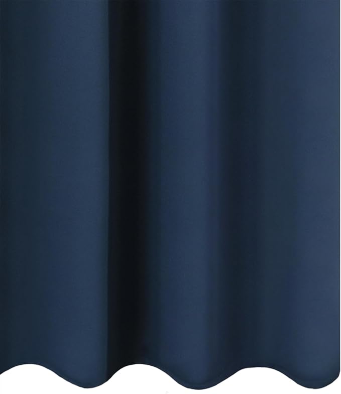 Blackout Curtains 52 x 90 Inch Long Navy Blue Curtains Set of 2 Panels Room - Image 8