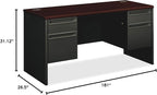 HON 38852NS 38000 Series 60 by 24 by 29-1/2-Inch Kneespace Credenza, Charcoal - Image 3