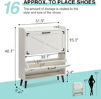 Barnyatoh Shoe Storage Cabinet, Farmhouse Shoe Organizer - Image 2
