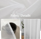 MIULEE 2 Panels White Sheer Curtains - Image 3