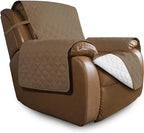 Easy-Going Reversible Couch Cover, Oversized Recliner, Camel/Ivory | Machine by Easy-Going