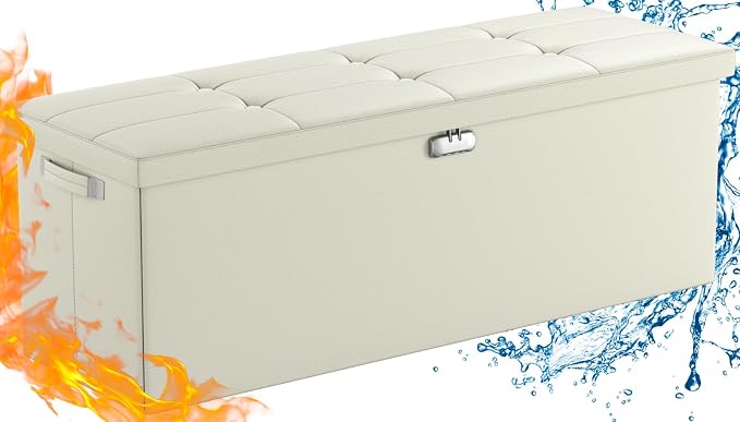 ENGPOW Storage Ottoman, Fireproof Folding Bench - Image 10