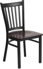 Flash Furniture 2 Pack HERCULES Series Black Vertical Back Metal Restaurant - Image 6