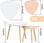 BAMEOS Bamboo Nesting Triangle End Table - Image 2