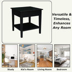 International Concepts Spencer Black Wood End Table - Image 5