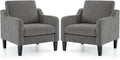 VINGLI Accent Chairs Set of 2 for Living Room, Light Grey Mid Century Modern by VINGLI