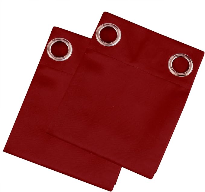 Blackout Curtains 52 x 90 Inch Long Red Curtains Set of 2 Panels Room Darkening - Image 7