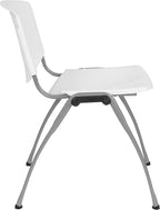 Flash Furniture HERCULES -5 Pack 880 lb. Capacity White Plastic Stack Chair | - Image 9