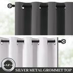 Yakamok Dove Grey 100% Blackout Curtains 84 Inches Long 50" Wide 2 Panel | - Image 2