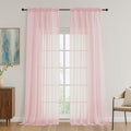 Blush Pink Bedroom Curtains 96 Length by OVZME