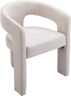 VESCASA Linen Barrel Dining Chair by VESCASA
