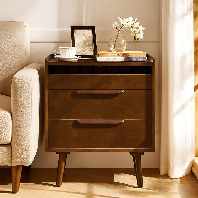 HULALA HOME 2 Drawer End Table by HULALAHOME