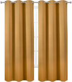 Mustard Yellow Thermal Blackout Curtains/42 x 95 Inch/Set of 2 Panels Room - Image 2