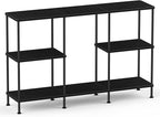 ETELI Tall Black TV Stand with Storage Small Entertainment Center - Image 7