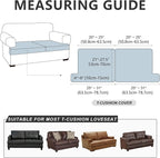 ANARACHON Leather Look Couch Cushion Covers Sofa Seat Slipcovers Sets Couches - Image 2