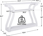 SUPER DEAL Wood Console Table for Entryway, 3 Tier Decorative Sofa Table - Image 3