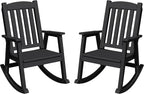 Greesum Set of 2 Outdoor Rocking Chair, 300lbs All-Weather Patio Rocker by BuynowfromGreesum