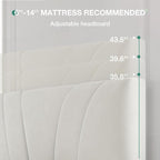 Novilla King Bed Frame and Headboard, King Bed Frame, Velvet Upholstered Bed - Image 4
