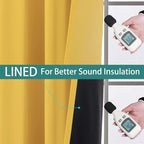 Yakamok Mustard Yellow Blackout Curtains 84 Inches Long 52" Wide 1 Panel | - Image 4