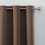 Chocolate Brown Blackout Curtains 34 x 54 Inch Length/Set of 2 Curtain - Image 6