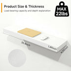 White Floating Shelves Set of 2, 35.43in Wall Mounted Display Ledge Shelves - Image 3