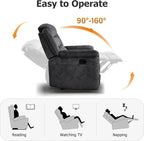 EBELLO 2 Pieces Reclining Loveseat Couch Furniture Set, Soft Fabric Manual - Image 4