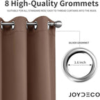 Joydeco Blackout Curtains 95 Inch Length 2 Panels Set, Thermal Insulated Long - Image 2