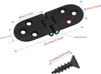Piutouyar 4PCS Butler Tray Heavy Duty Folding Flip Top Hinge 180 Degree Round - Image 2