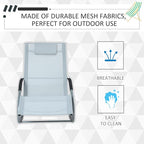 Outsunny Zero Gravity Rocking Chair Outdoor Chaise Lounge Chair Recliner Rocker - Image 5