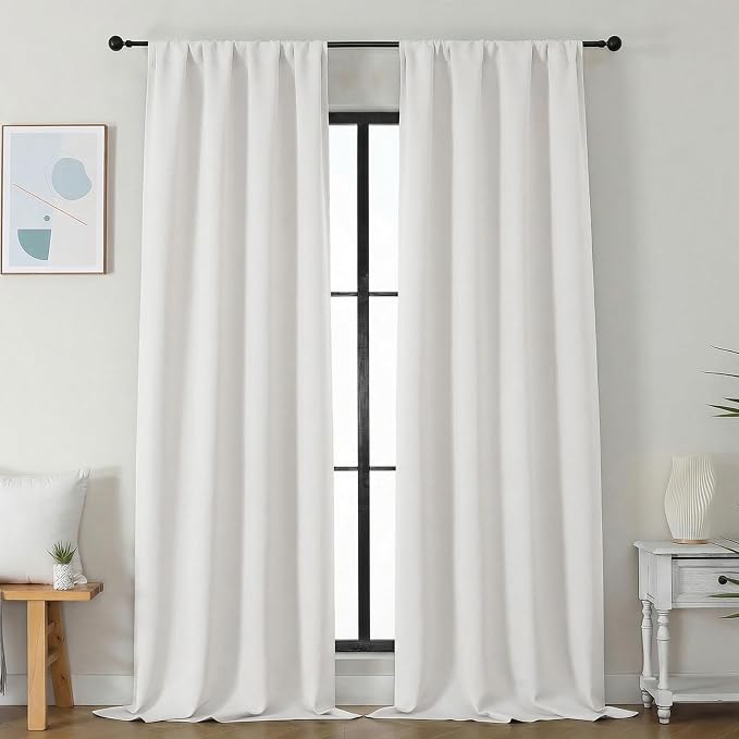 Simplebrand Ava Ivory Light Filtering Curtains by Simplebrand