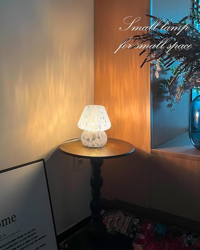 ONEWISH Mushroom Lamp Small Bedside Table Lamp-Nightstand Nightlight Dimmable - Image 5