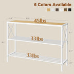 Hoctieon Industrial Console Table, 3 Tier Entryway Tables, Hallway Desk - Image 2