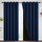 SimpleHome Navy Blue 100% Blackout Curtains Room Darkening Living Room 84 | by SimpleHome