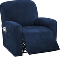 H.VERSAILTEX Velvet Stretch Recliner Couch Covers 4-Pieces Style Recliner Chair by HVERSAILTEX
